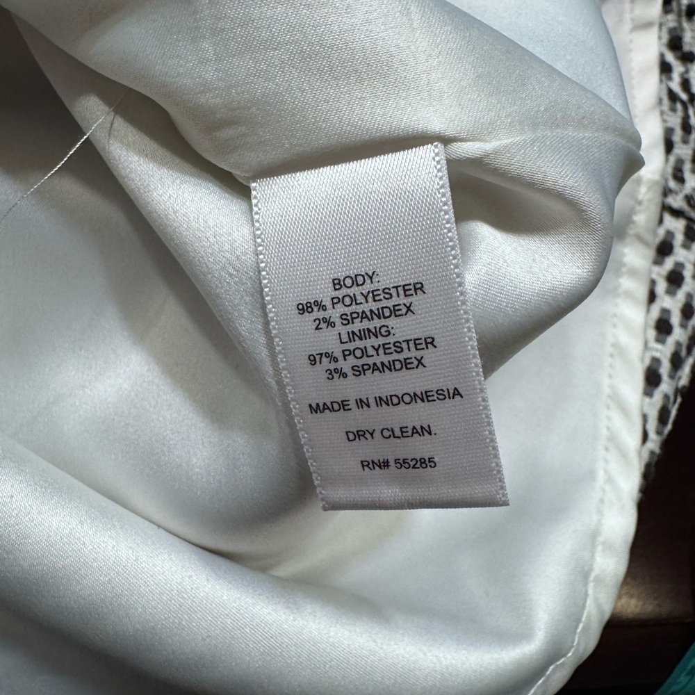 Express White Dress with Black Accents and Zipper Detail - Picture 5 of 8
